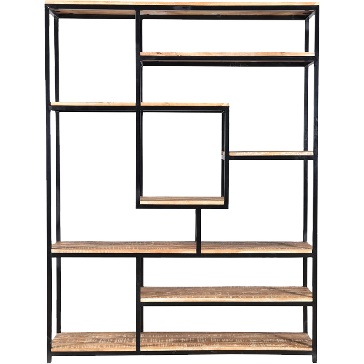 Cross Shelving Wooden Bookshelf