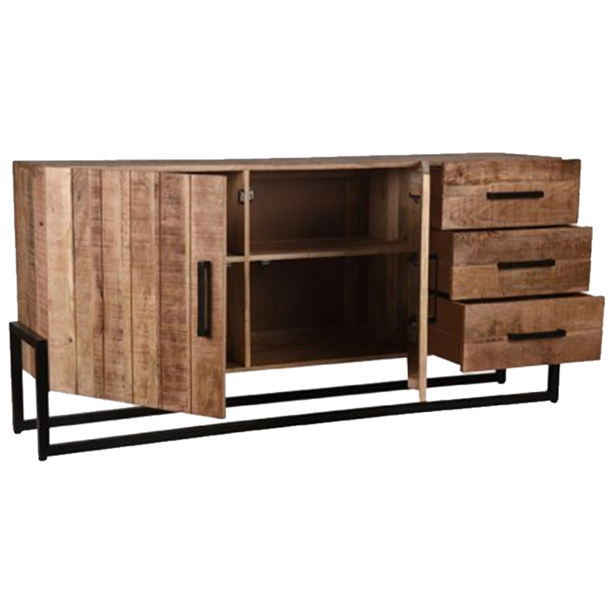 Wooden & Iron Sideboard