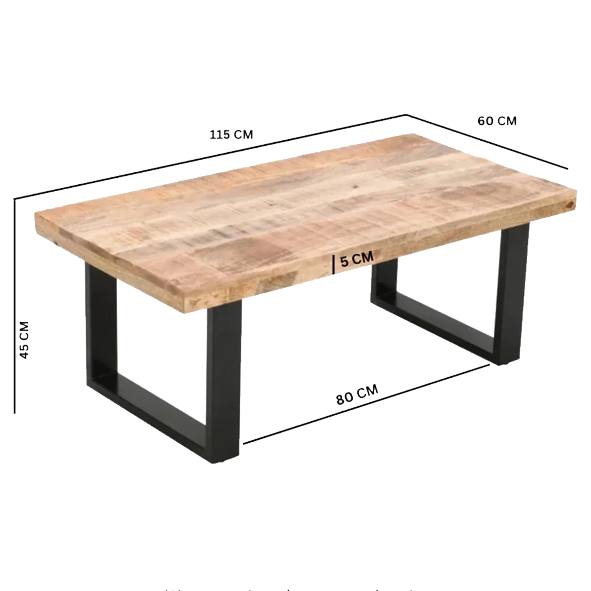 IRON WOODEN DINING TABLE