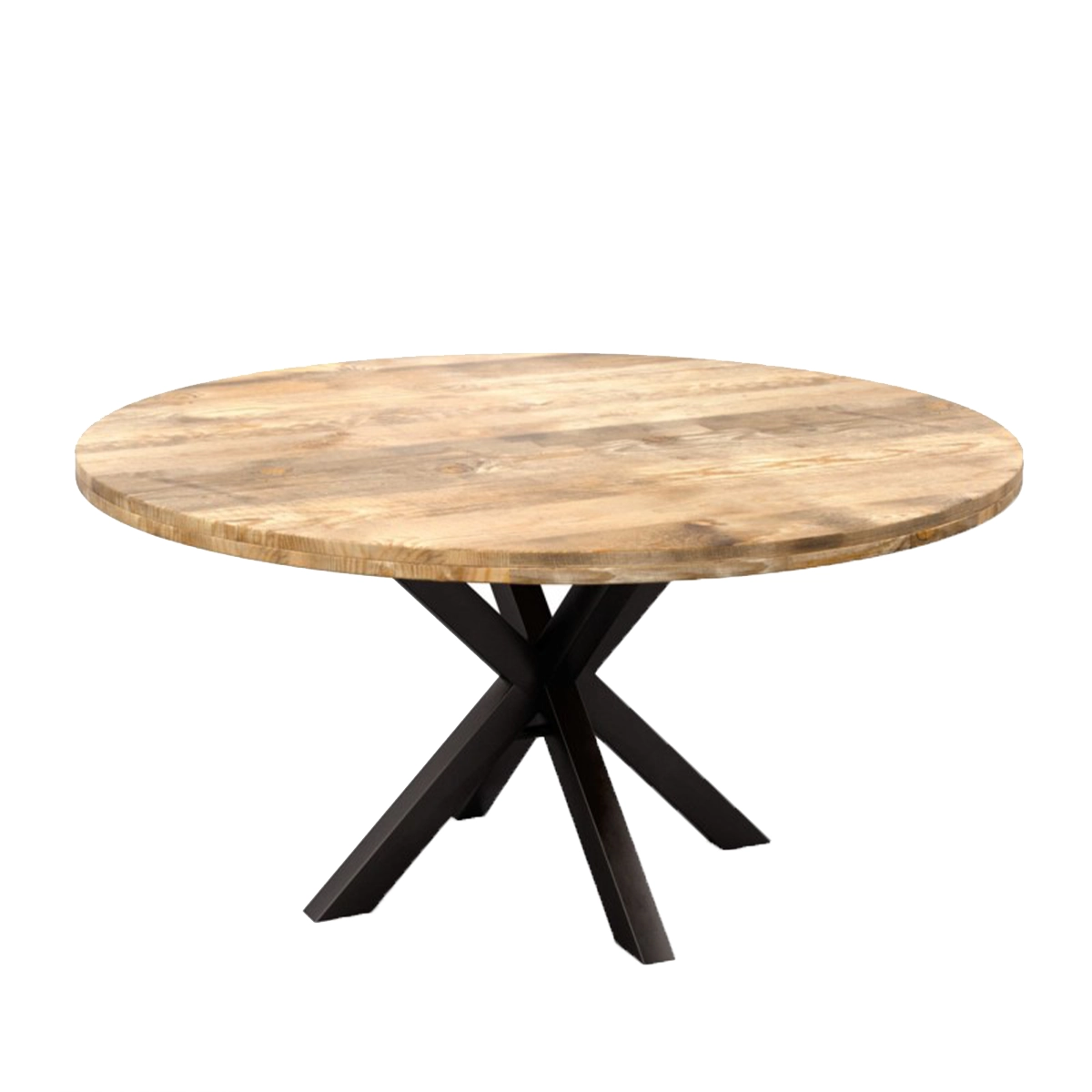 Victor Solid Wood Dining Table With Metal Spider Legs