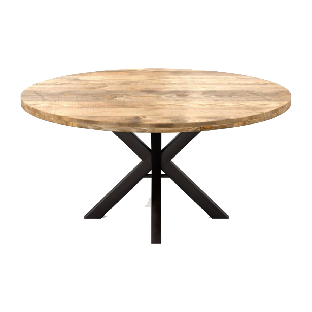 Victor Solid Wood Dining Table With Metal Spider Legs