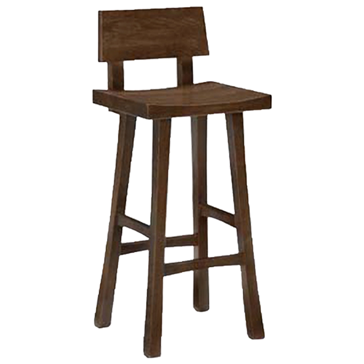 Solid Wood Brown Bar Stool