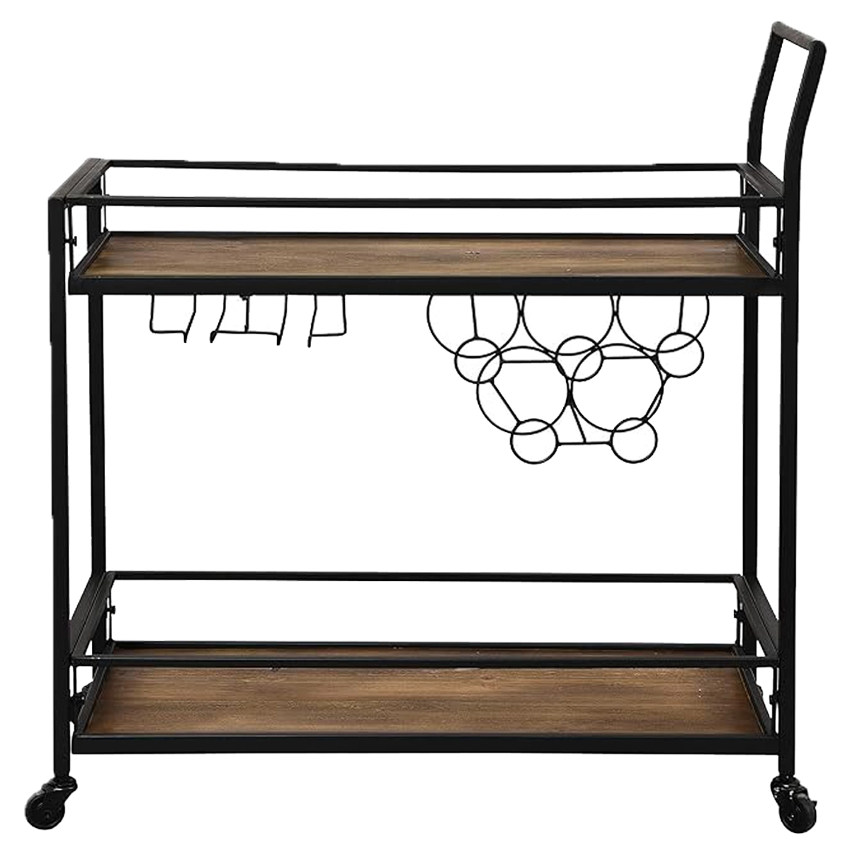 Industrial Wine Rack Bar Cart