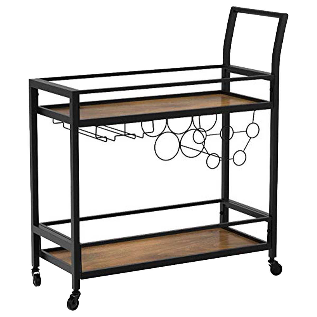 Industrial Wine Rack Bar Cart